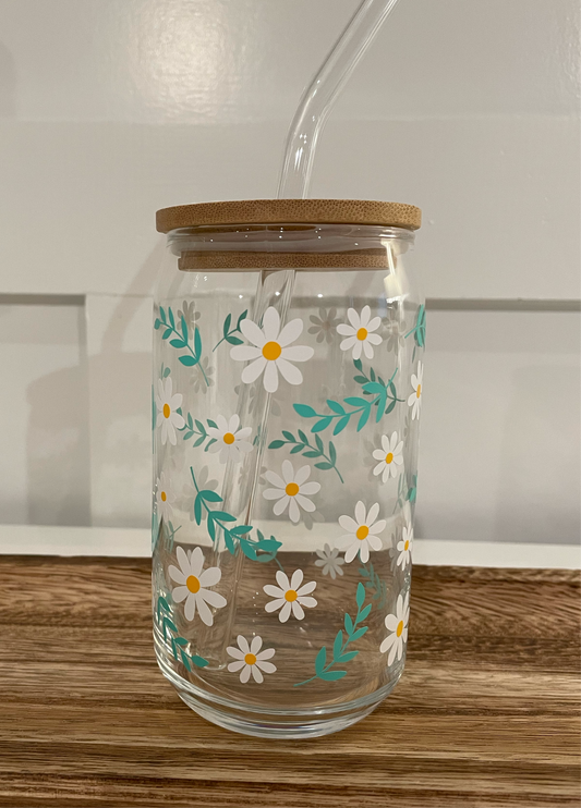 Daisy 16oz Glass Cup