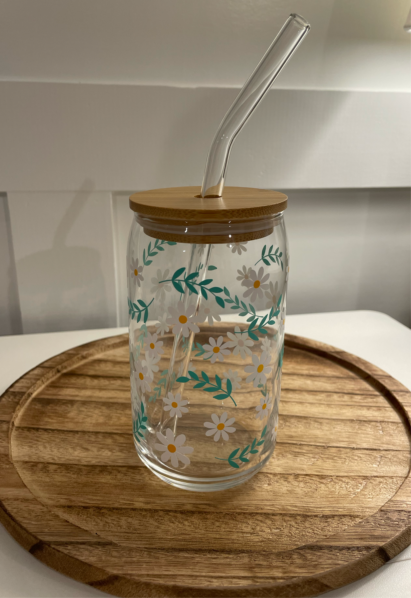 Daisy 16oz Glass Cup