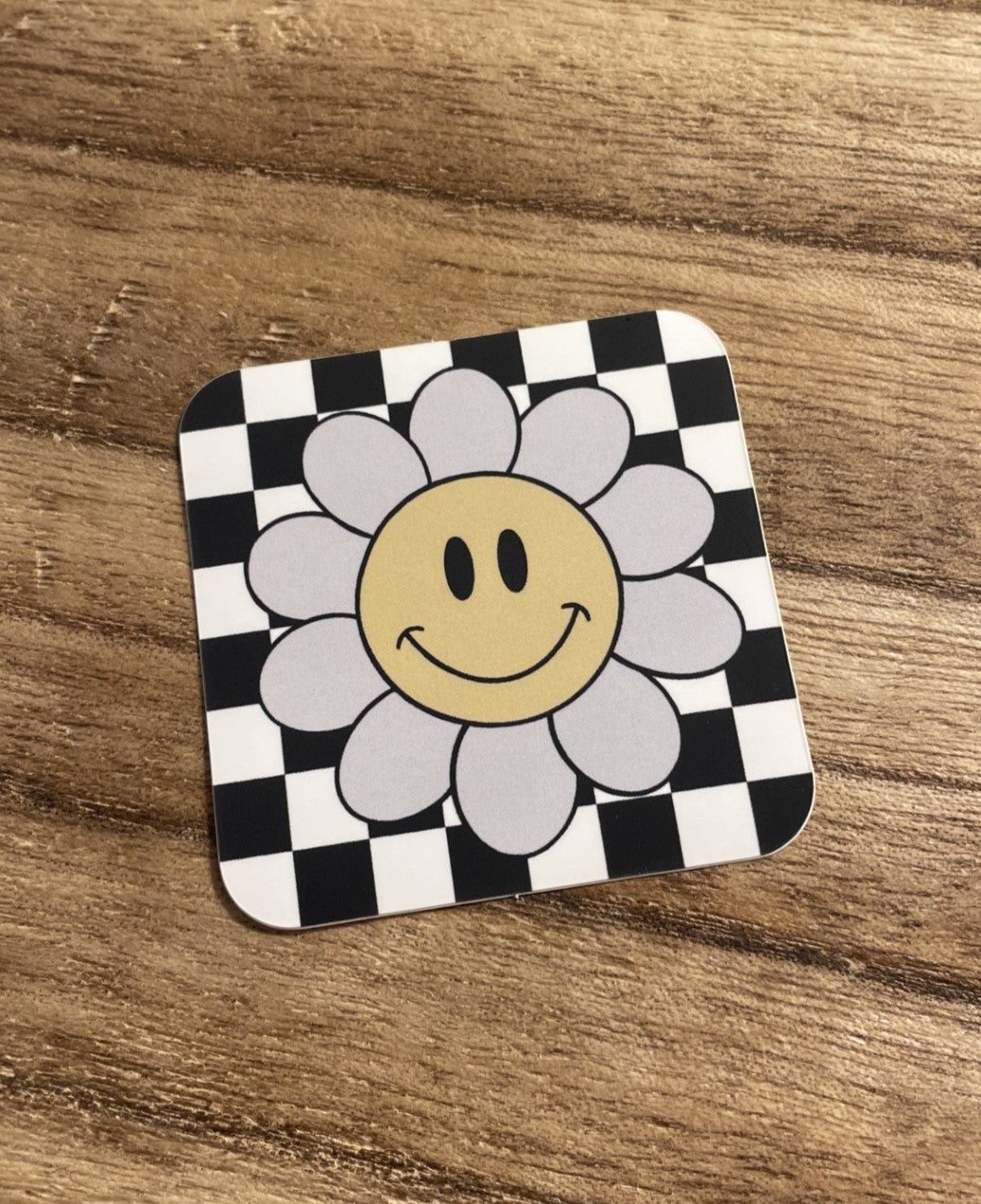 Checkered Smile Sticker