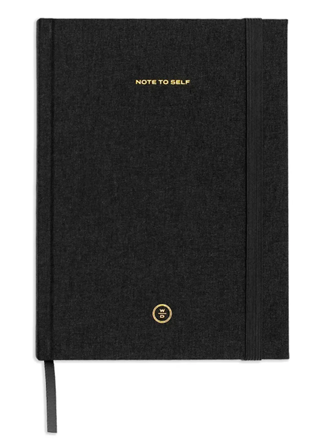 Black Linen Note to Self Journal